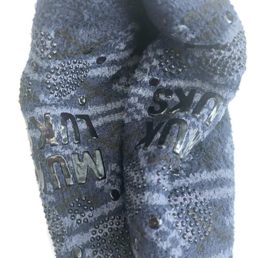 MUK LUKS Mens Cabin Socks L/XL Shoe Size 11/13 Dark Blue Multi Warm and Cozy RT - Picture 3 of 4